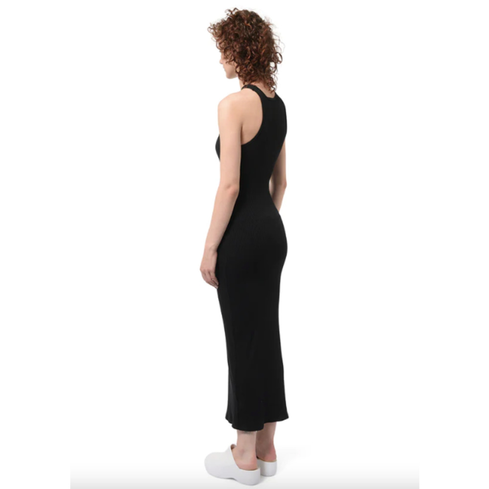 Simon Miller Mawga Black Ribbed Midi Dress - Picture 7 of 12